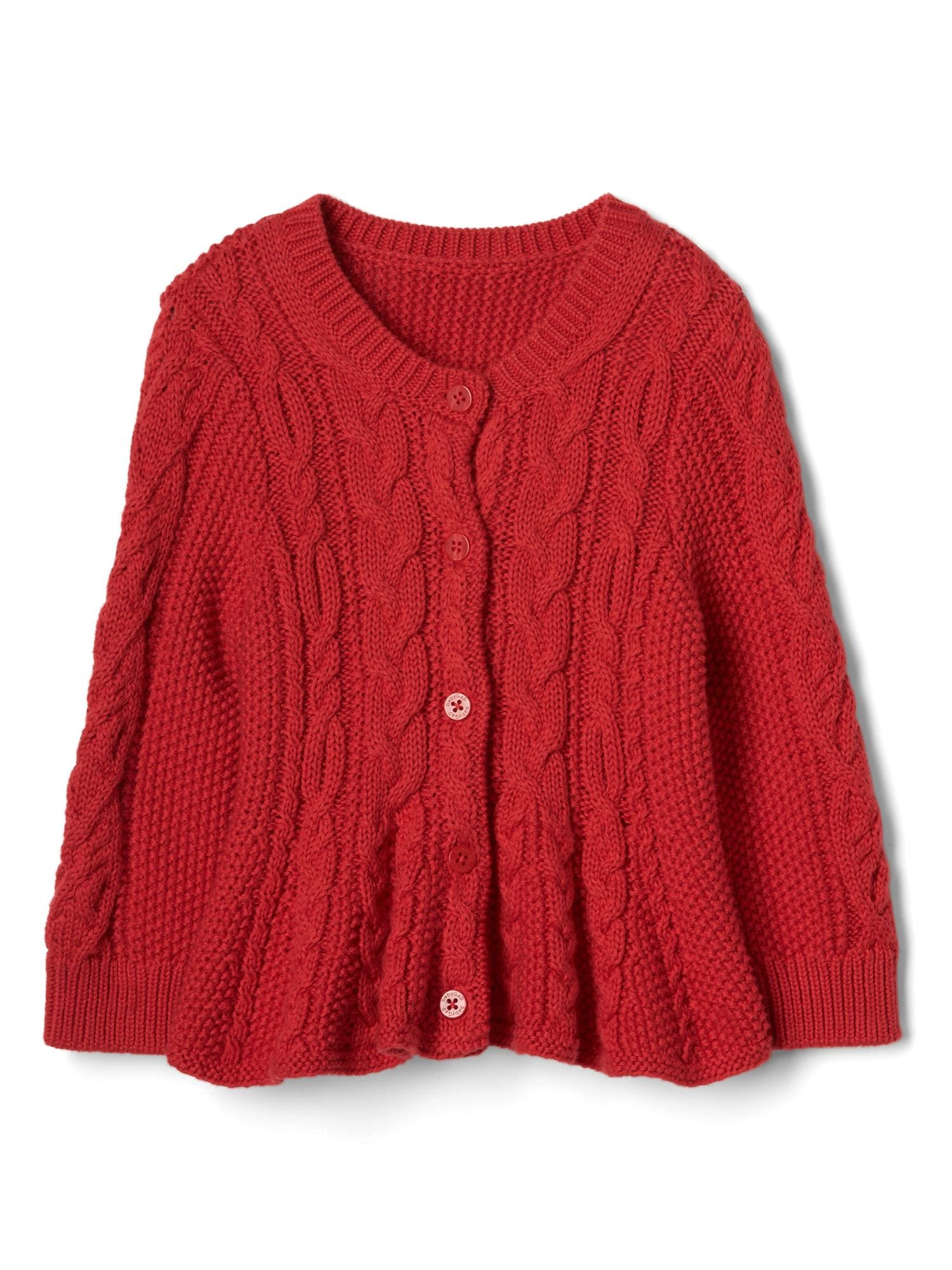 Cable knit peplum cardigan | Gap