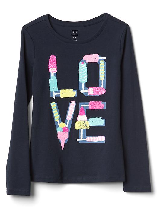 Image number 1 showing, Embellished graphic long sleeve tee