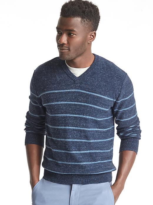 Stripe V-neck sweater | Gap