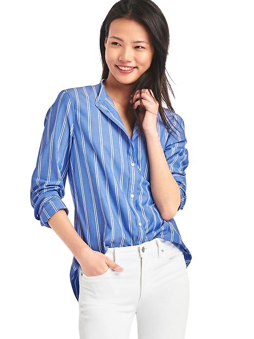 Image number 1 showing, New fitted boyfriend stripe shirt