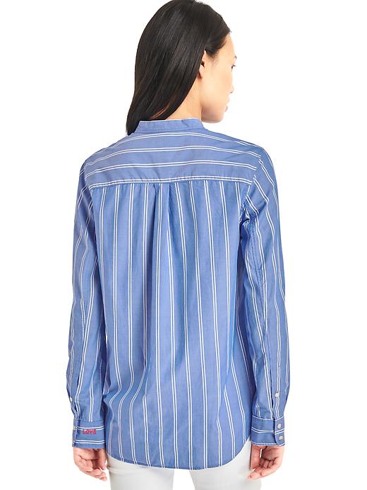 Image number 2 showing, New fitted boyfriend stripe shirt