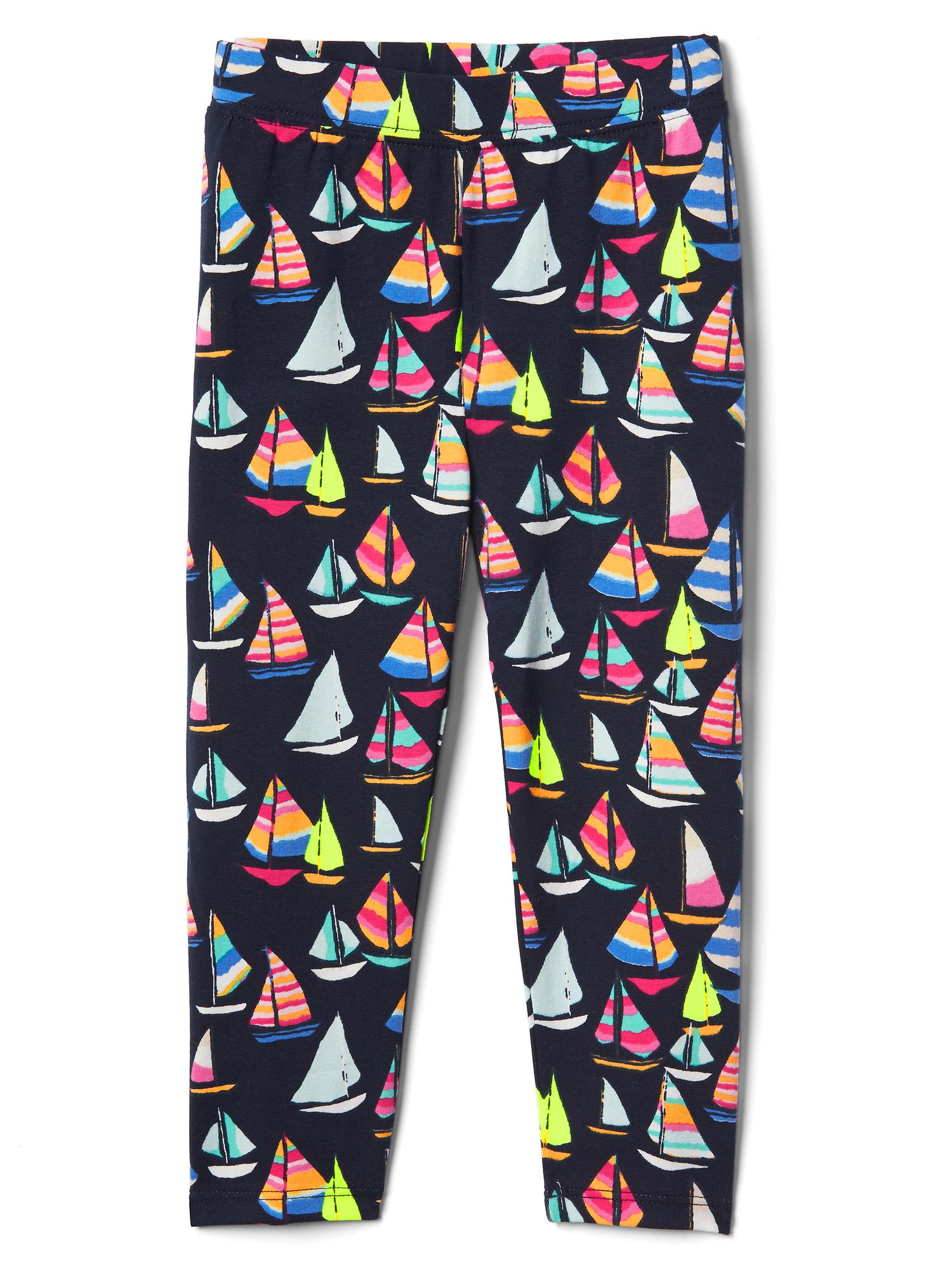 Print stretch jersey capris