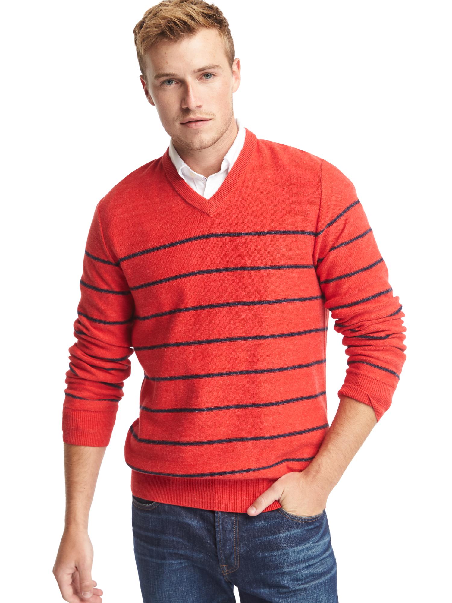 Stripe V-neck sweater | Gap