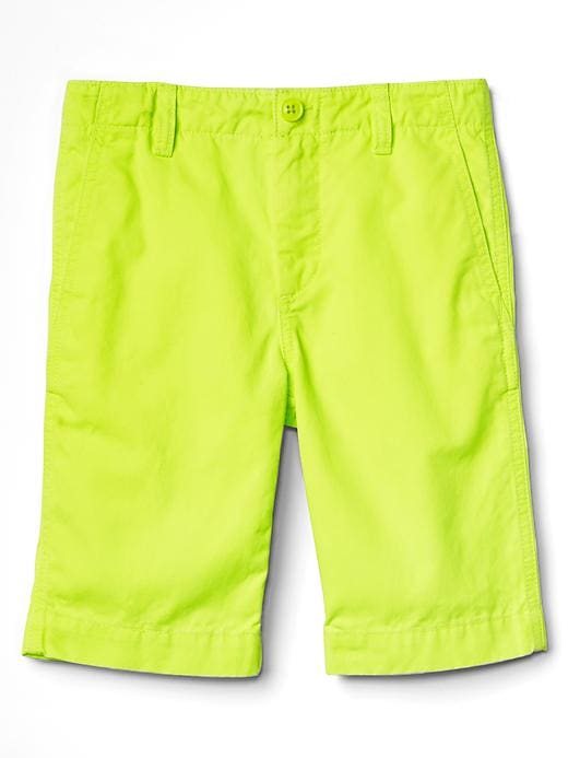 View large product image 1 of 1. Twill flat front shorts