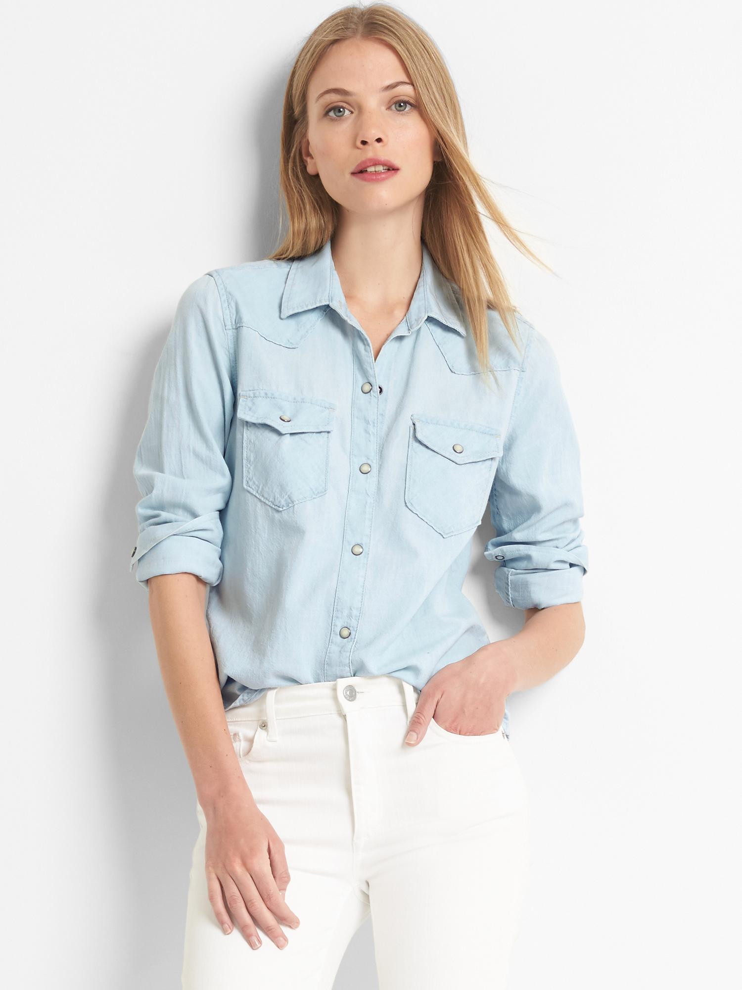 Light denim western shirt | Gap