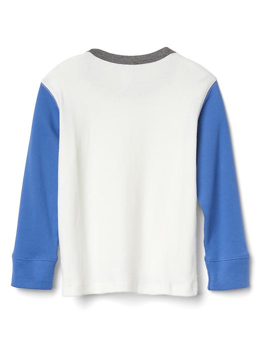 View large product image 2 of 4. Long sleeve colorblock tee