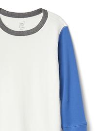 View large product image 3 of 4. Long sleeve colorblock tee