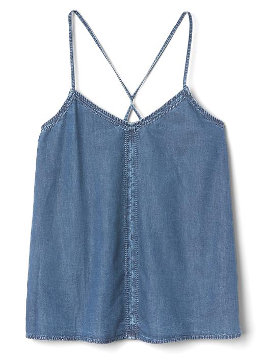 Denim twist-back cami | Gap