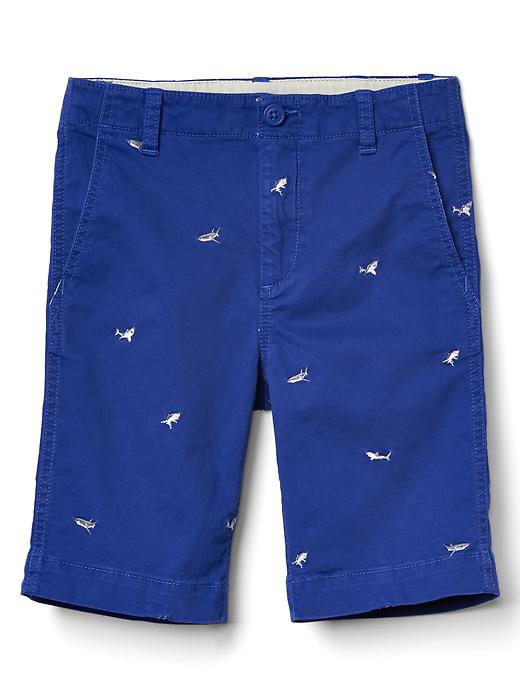 Ocean embroidery flat front shorts | Gap