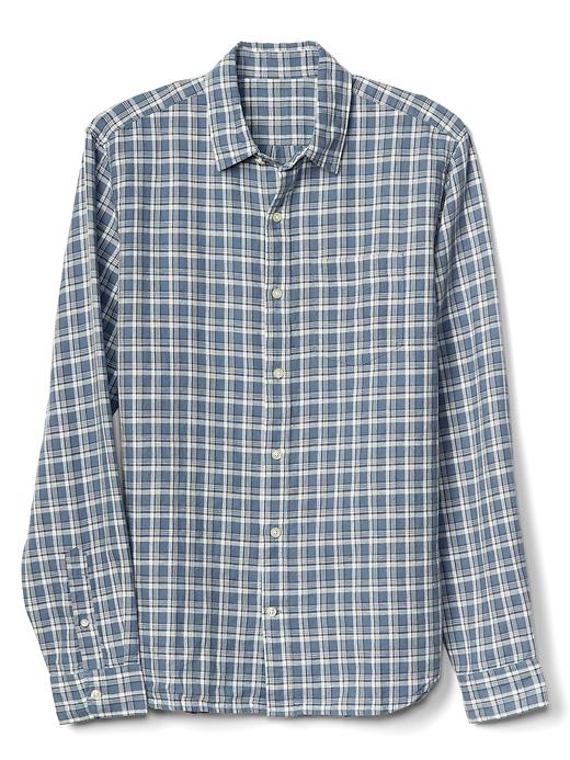 Linen-cotton plaid shirt | Gap