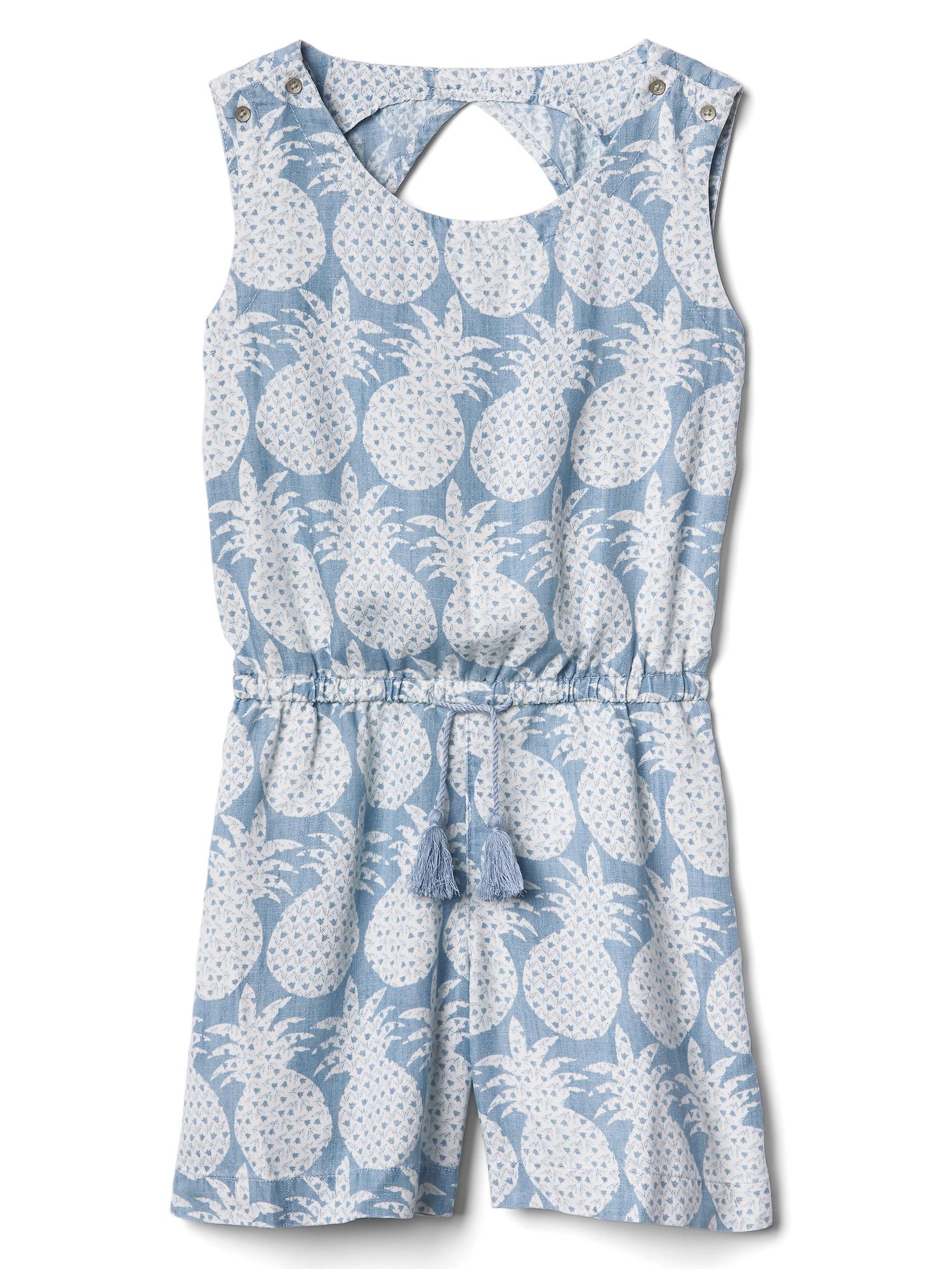 TENCEL™ pineapple keyhole romper