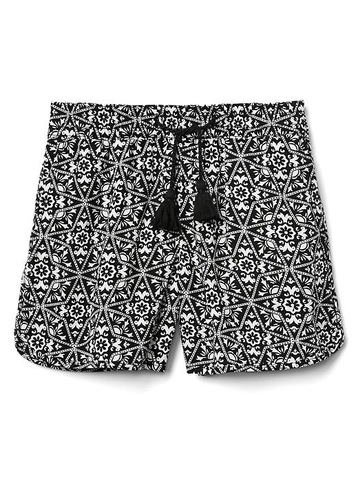 Image number 2 showing, Print pull-on tassel shorts