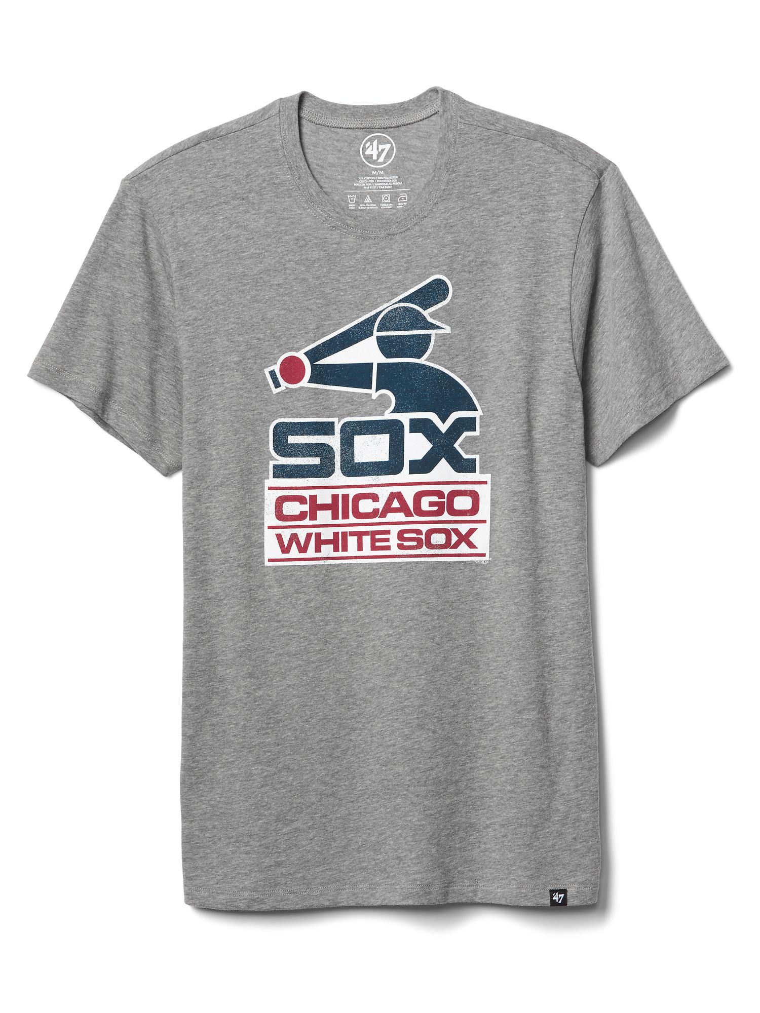MLB '47 Brand Chicago White Sox Long Sleeve T-Shirt Hoodie Men's