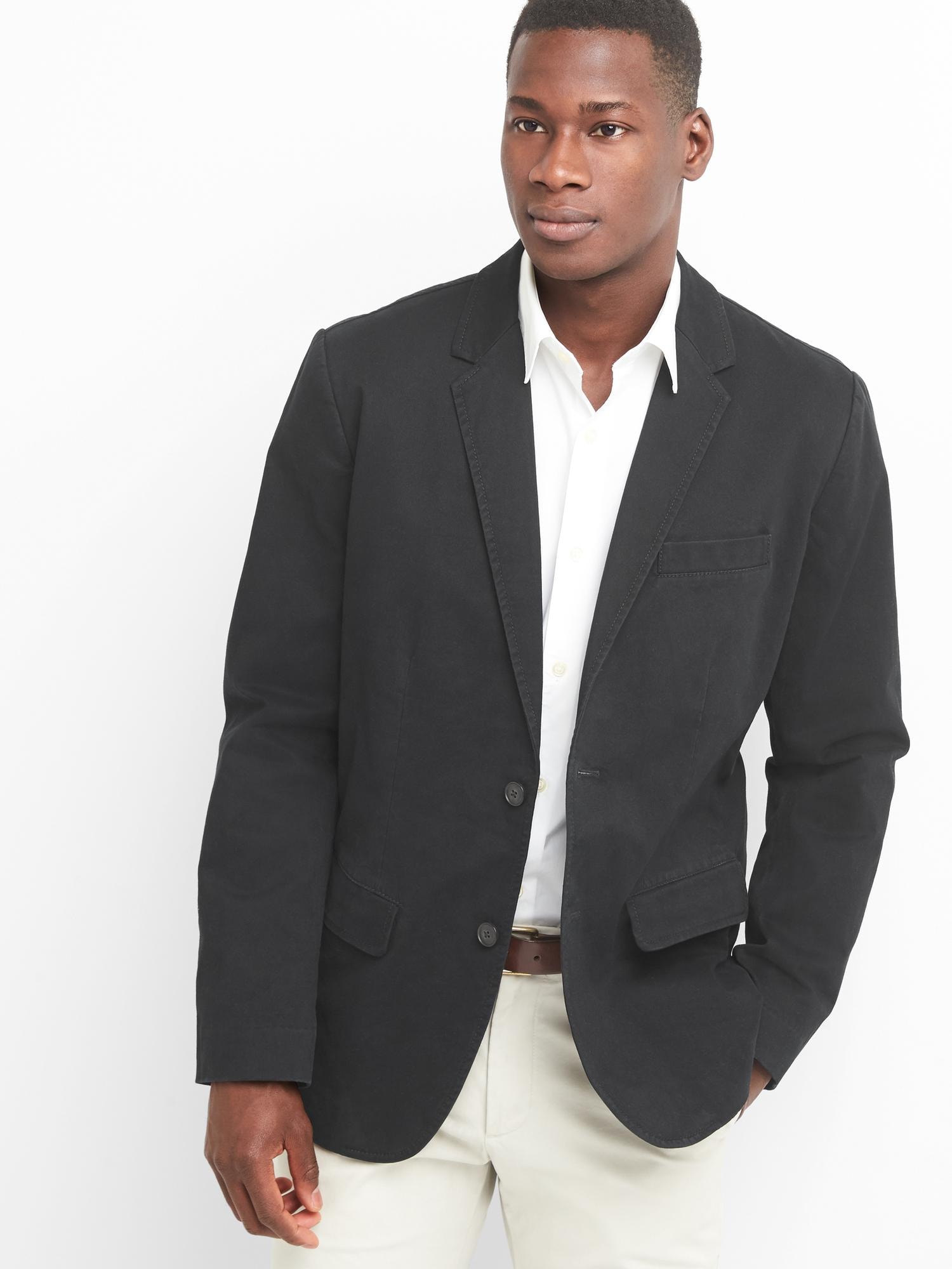 Gap Casual Classic Blazer in Linen-Cotton, Size S Navy