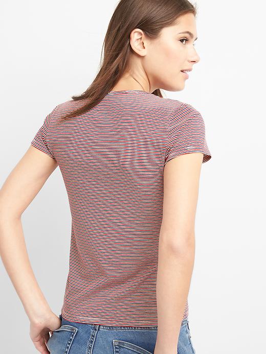 Image number 2 showing, Stripe featherweight crewneck tee