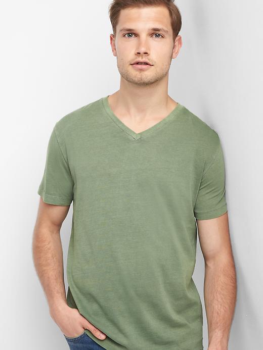 View large product image 1 of 1. Essential Short Sleeve V-Neck T-Shirt