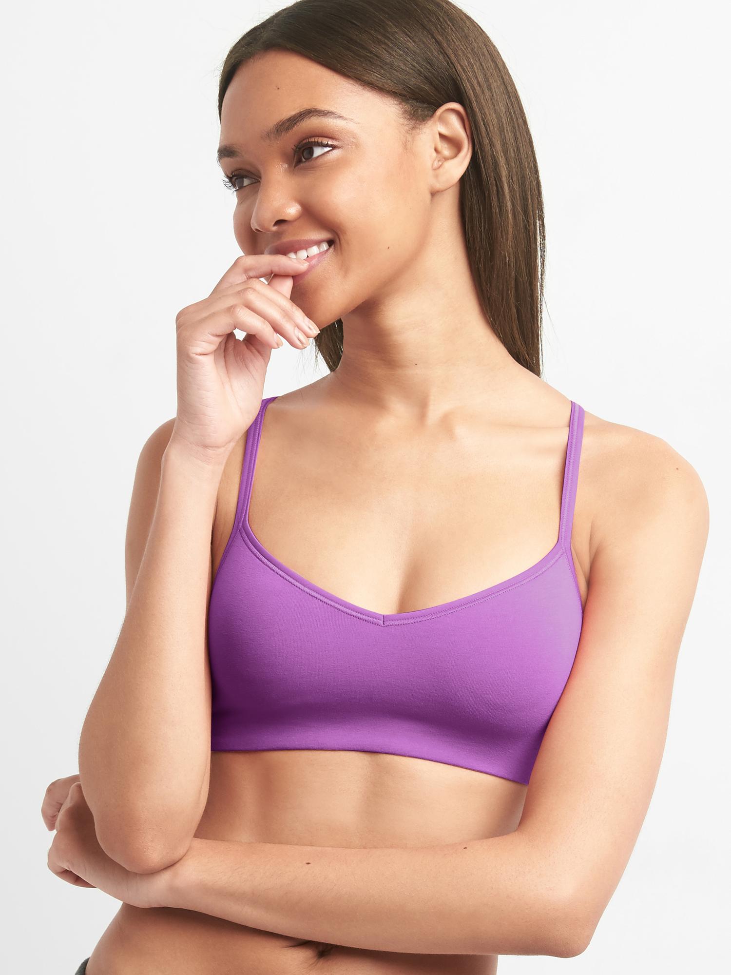 Cotton Racerback Bralette Gap