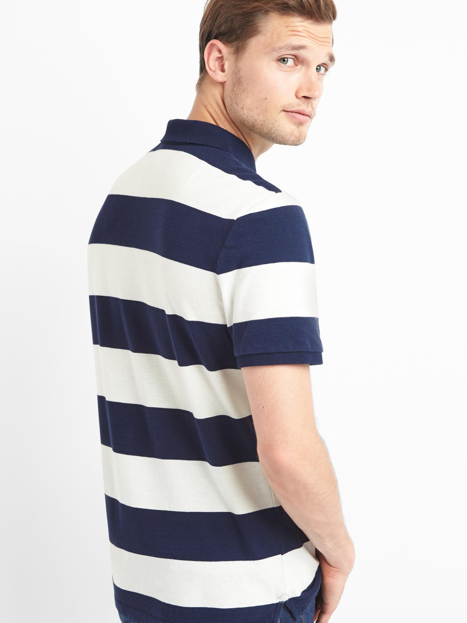 Rugby stripe pique polo | Gap