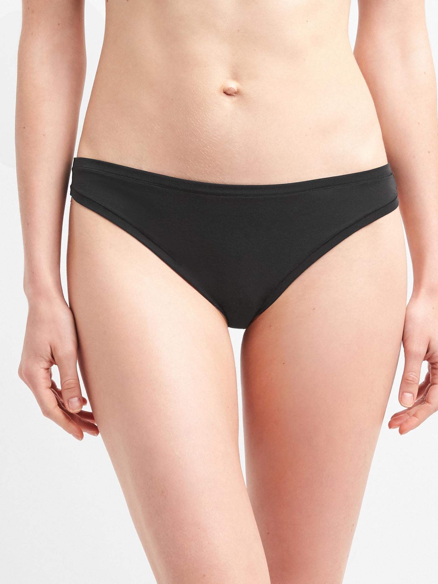 Black Thong Underwear Women Comfortable Women's Sexy Waist Three