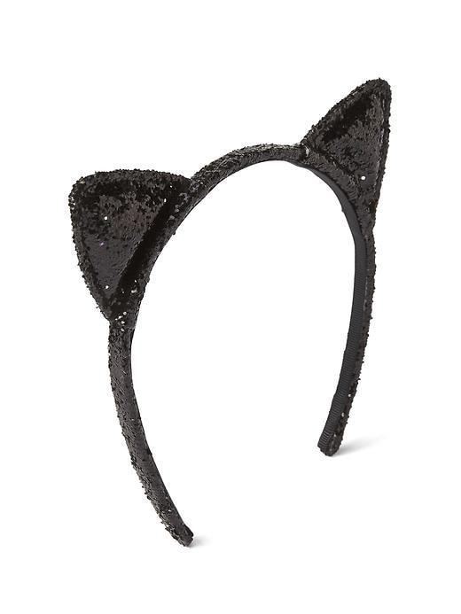 View large product image 1 of 1. Glitter cat headband