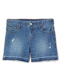 High stretch distressed midi shorts | Gap