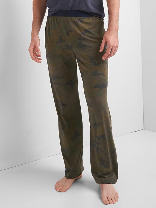 Image number 1 showing, Camo modal pants