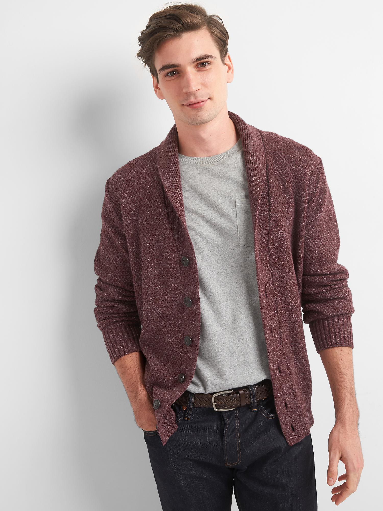 Gap mens shawl collar on sale cardigan