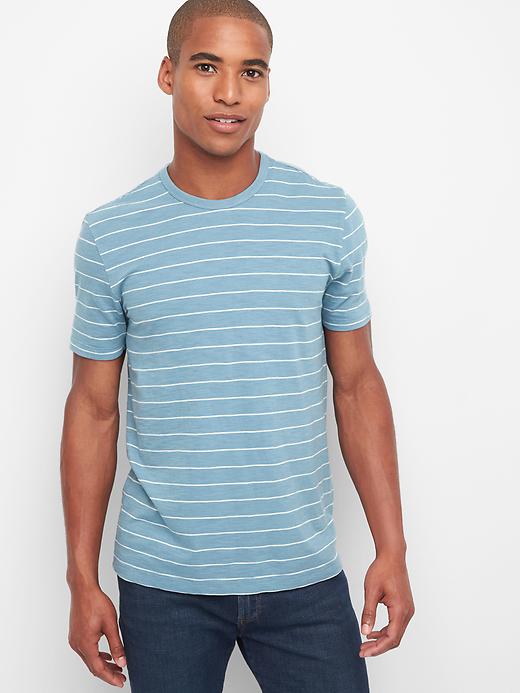 Stripe slub jersey crewneck tee | Gap