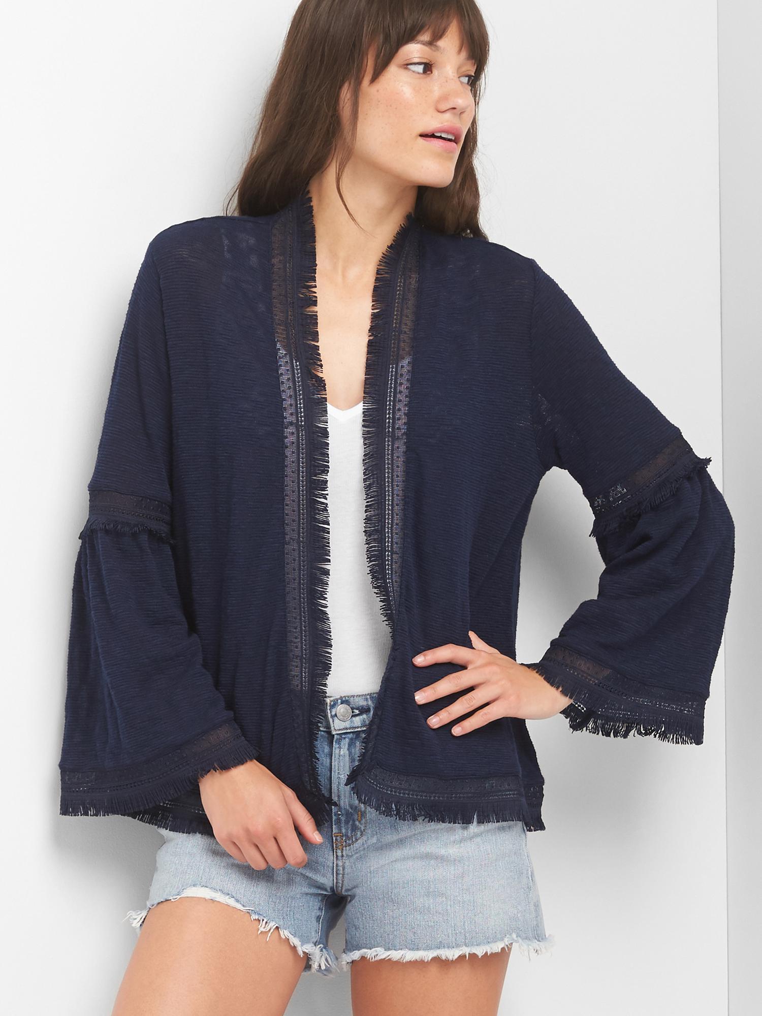 Gap 2025 fringe cardigan