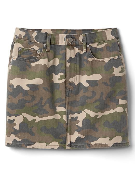 Image number 6 showing, High rise camo mini skirt