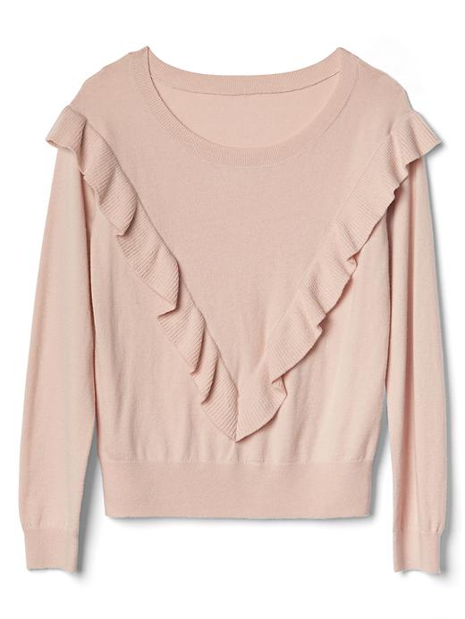 Image number 6 showing, Ruffle crewneck pullover