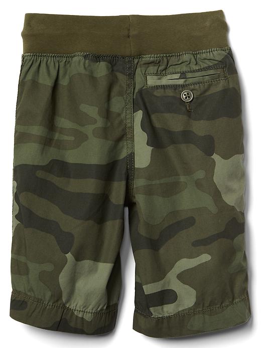 Image number 3 showing, Pull-on poplin shorts