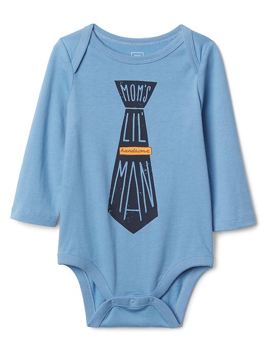 Image number 1 showing, Family graphic long sleeve bodysuit