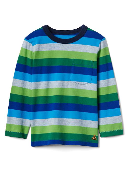 Stripe long sleeve pocket tee | Gap