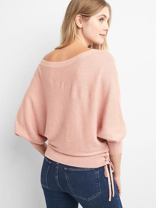 Image number 2 showing, Side-lace boatneck sweater
