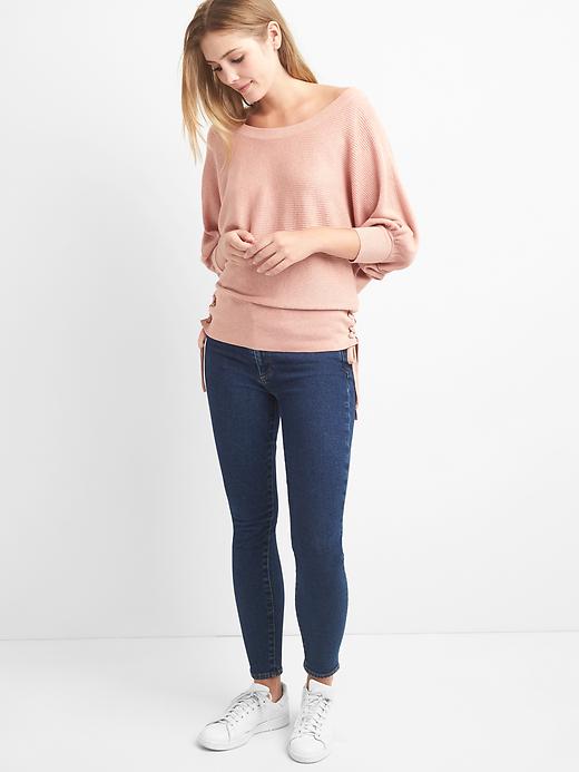 Image number 3 showing, Side-lace boatneck sweater