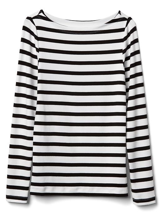 Image number 6 showing, Stripe long sleeve modern boatneck