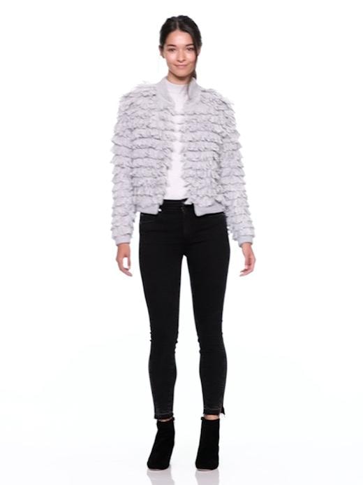 Gap loop outlet fringe cardigan