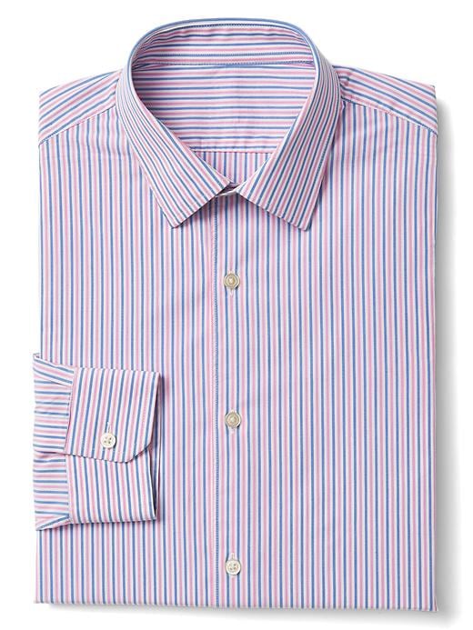 Poplin stripe standard fit shirt | Gap