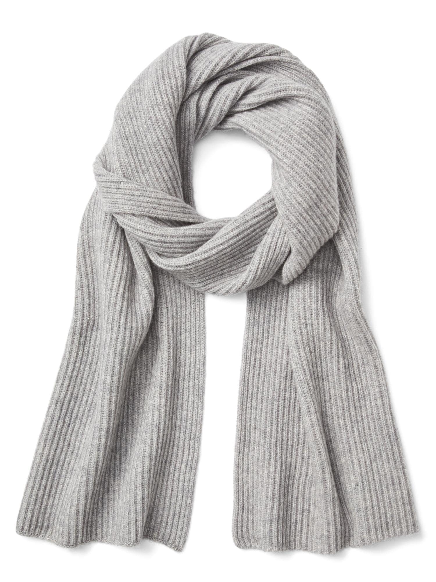 Cashmere rib-knit scarf | Gap