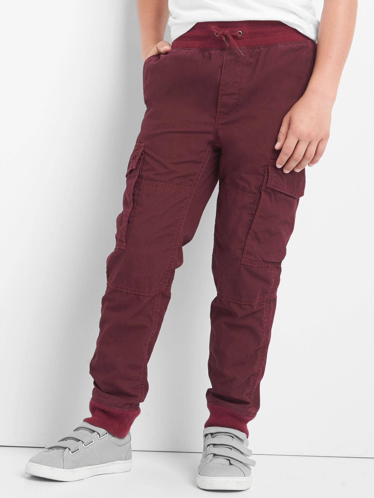 Jersey-lined cargo joggers | Gap