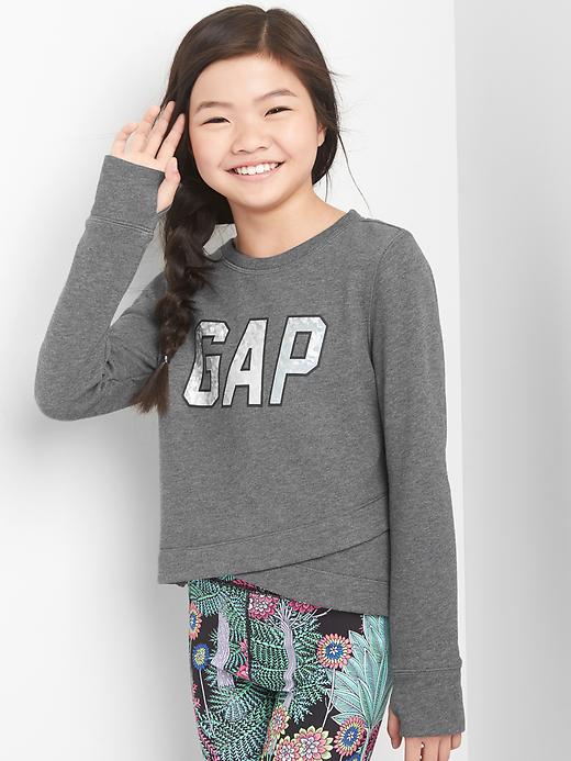 View large product image 1 of 1. GapFit kids graphic tulip pullover