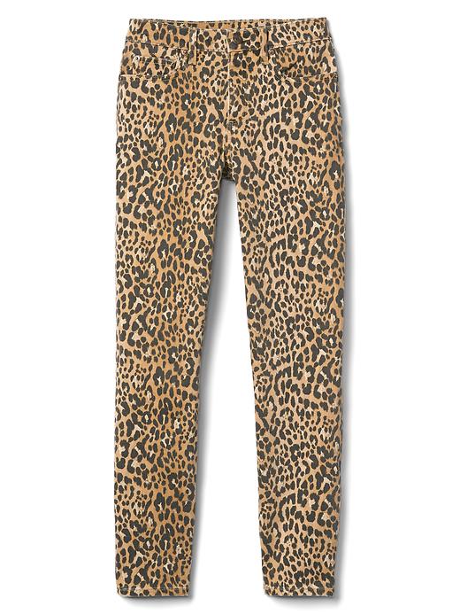 Image number 6 showing, Leopard true skinny ankle jeans