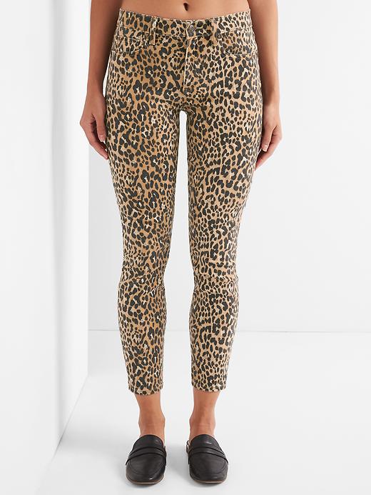 Image number 7 showing, Leopard true skinny ankle jeans