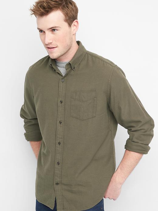 View large product image 1 of 1. Herringbone button-down standard fit shirt