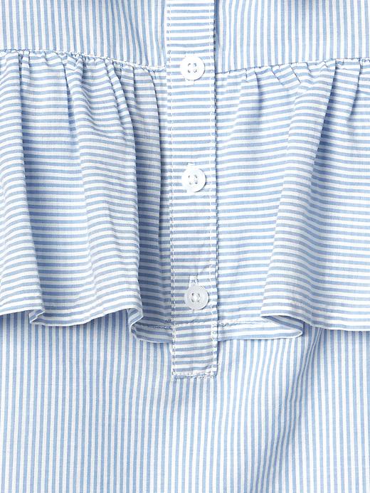 Stripe sleeveless ruffle shirt | Gap