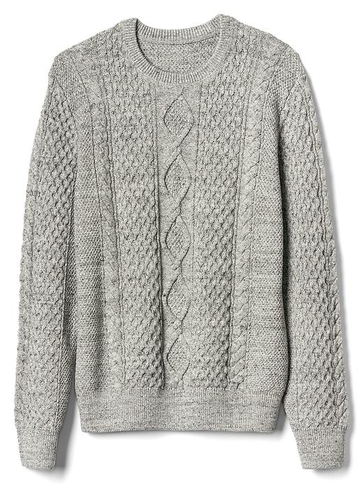 Image number 6 showing, Cable-knit crewneck sweater