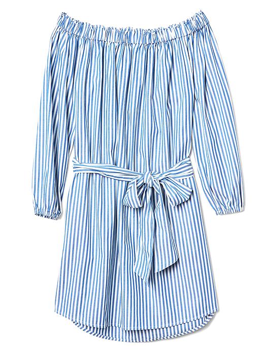 Stripe off-shoulder dress | Gap