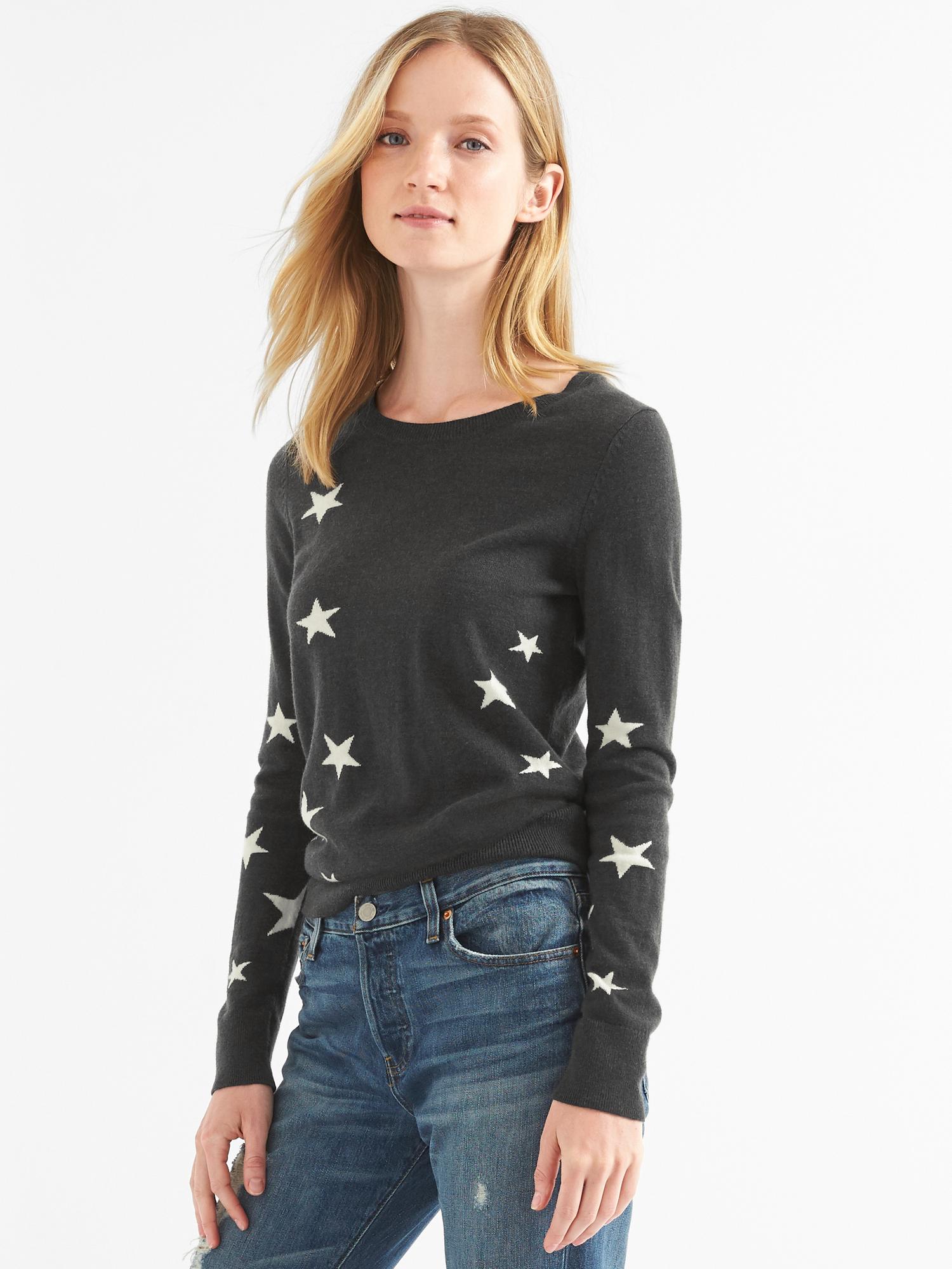 Merino star crewneck sweater | Gap