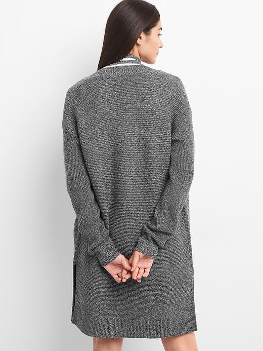 Image number 2 showing, Textured open-front cardigan